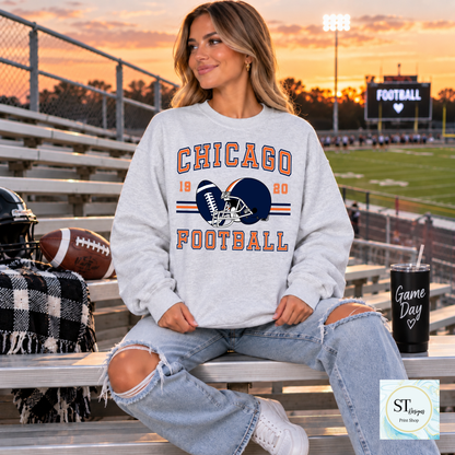 Game Day Football Crewneck Sweatshirt | Choose Your Team + Optional Custom Name & Number