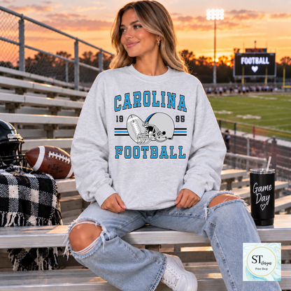 Game Day Football Crewneck Sweatshirt | Choose Your Team + Optional Custom Name & Number