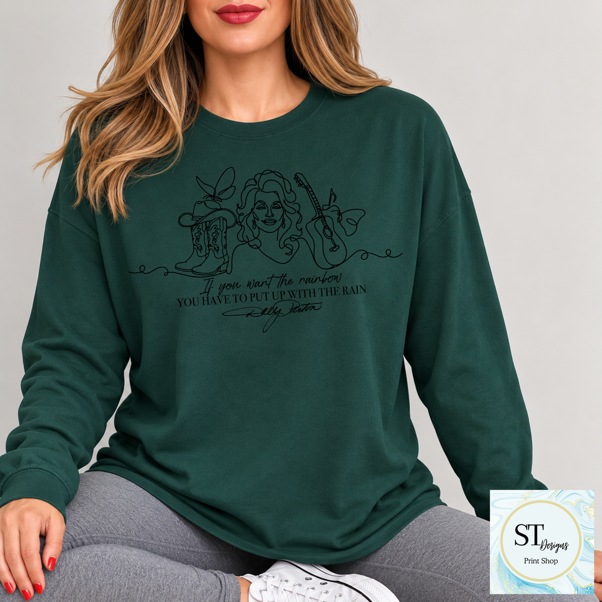 Rainbow After the Rain Shirt | Inspirational Dolly Parton