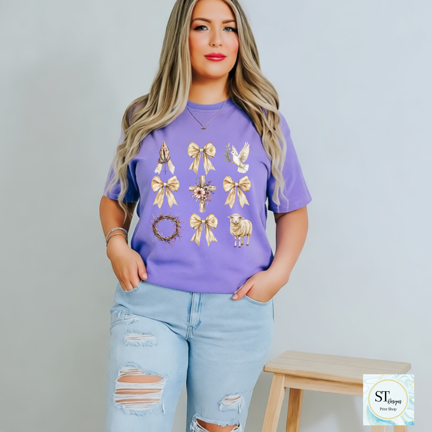 Easter Faith Coquette Bow