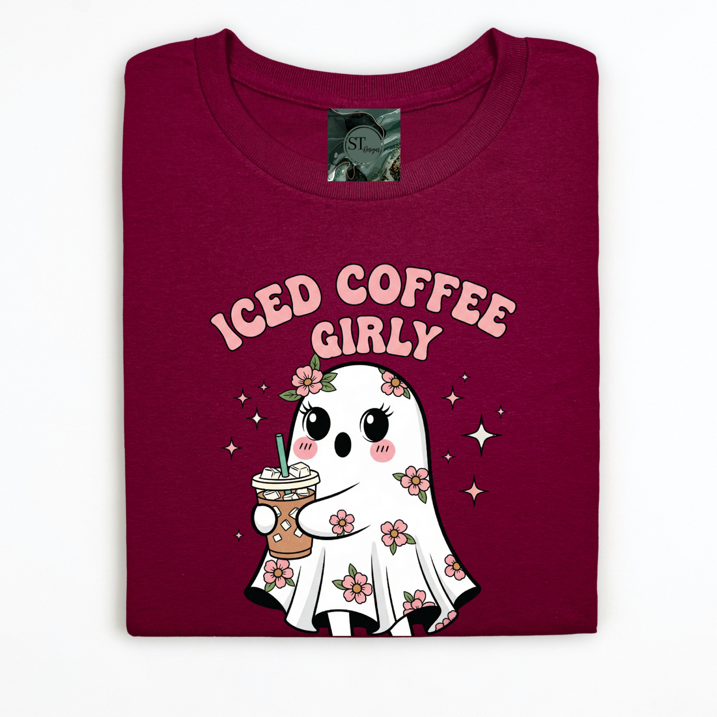 Iced Coffee Girly Ghost with slippers