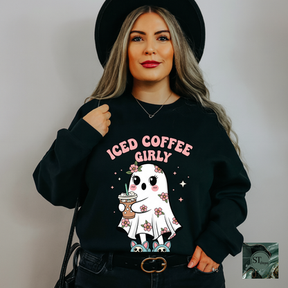 Iced Coffee Ghost with slippers