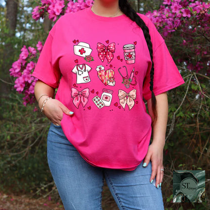 Nurse Collage Hearts and Bows