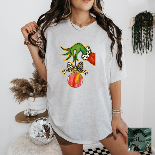 Green Hand Christmas Ornament