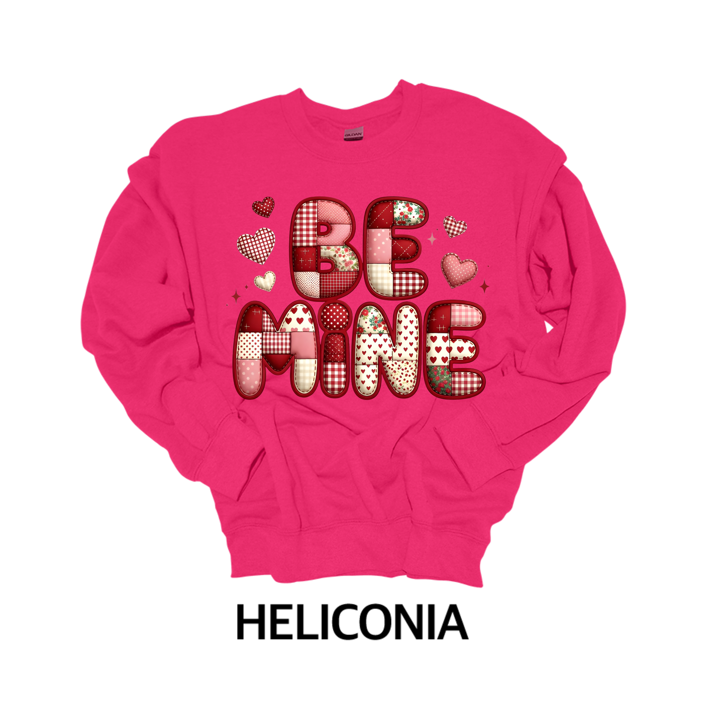 Be Mine Patchwork t-shirt and sweatshirt options unisex fit