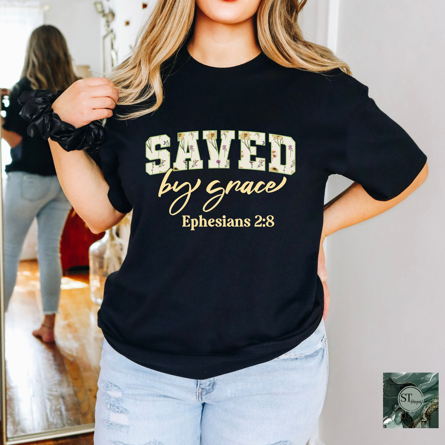 Floral Bible Verse Quotes Colorful T-shirt and Long sleeve options unisex fit