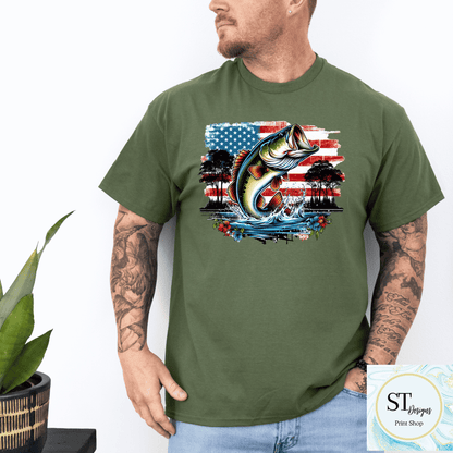 Patriotic Bass Fishing