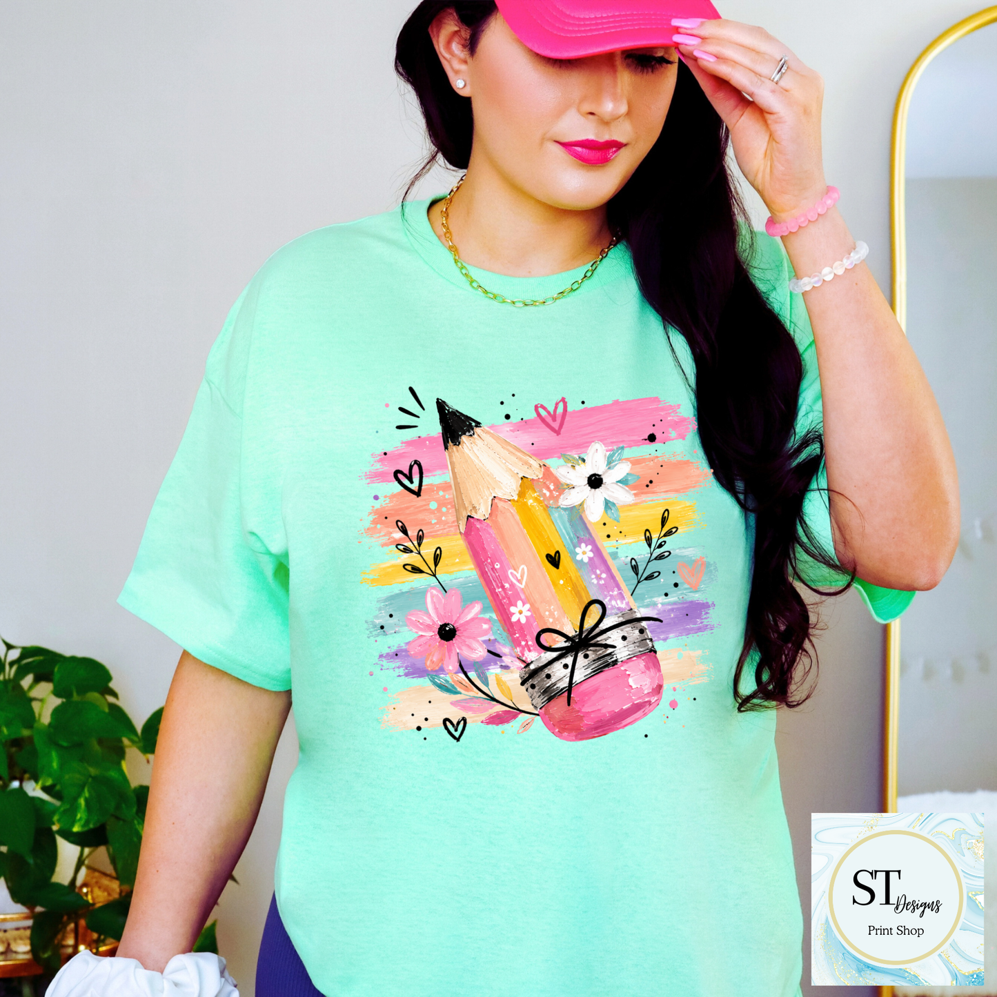 Colorful Pencil Teacher Shirt | Cute Back to School Graphic Tee | Teacher Appreciation Gift | Classroom T-Shirt