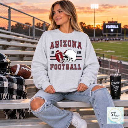 Game Day Football Crewneck Sweatshirt | Choose Your Team + Optional Custom Name & Number