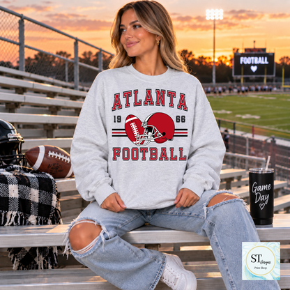 Game Day Football Crewneck Sweatshirt | Choose Your Team + Optional Custom Name & Number