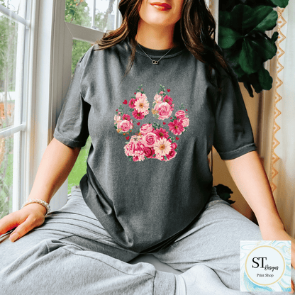Floral Paw Cat