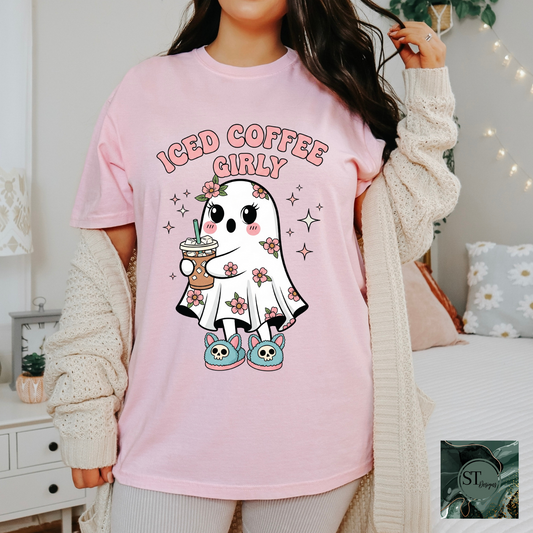 Iced Coffee Girly Ghost with slippers