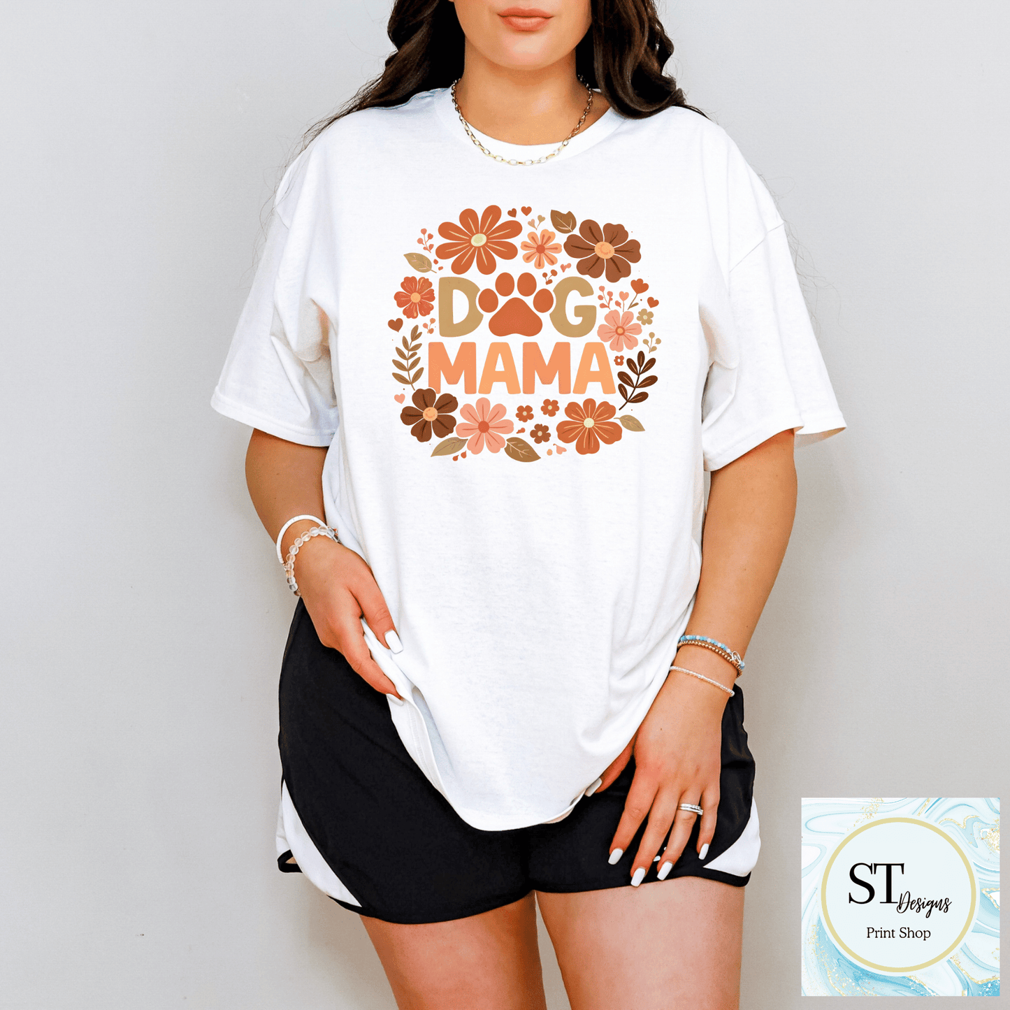 Retro Floral Dog Mama