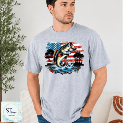 Patriotic Bass Fishing