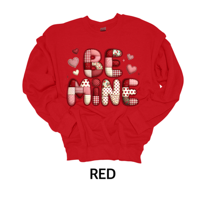 Be Mine Patchwork t-shirt and sweatshirt options unisex fit