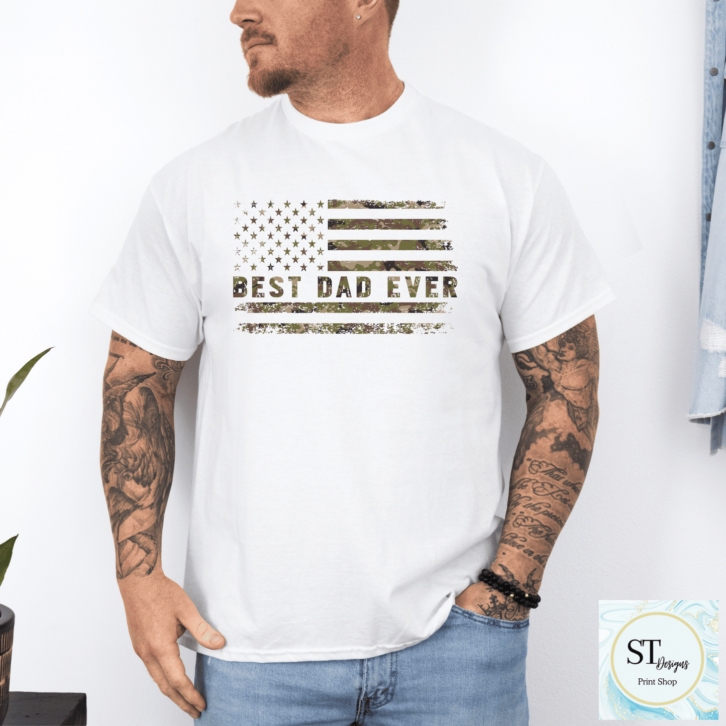Best Dad Ever Patriotic Design