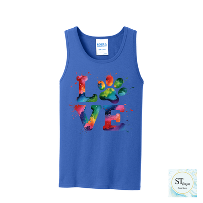 Love TieDye Paw Classic Fit Tank Top