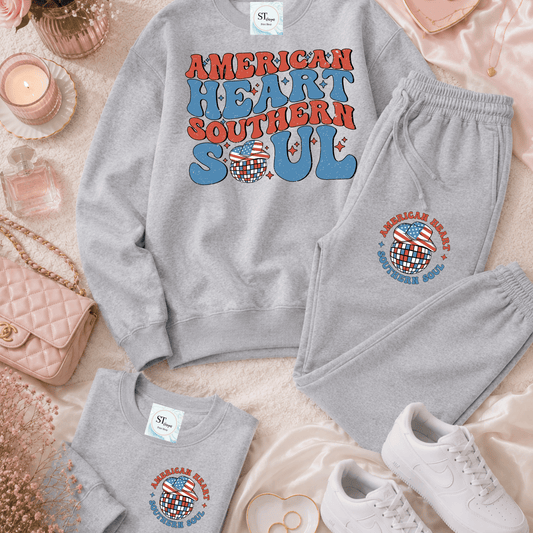 American Heart Southern Soul Sweatshirt or Joggers