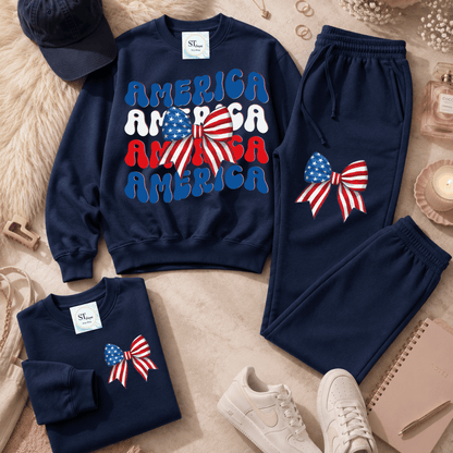America Bow Sweatshirt or Joggers