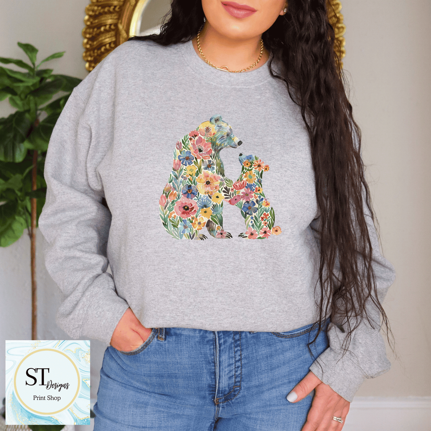 Floral Mama Bear