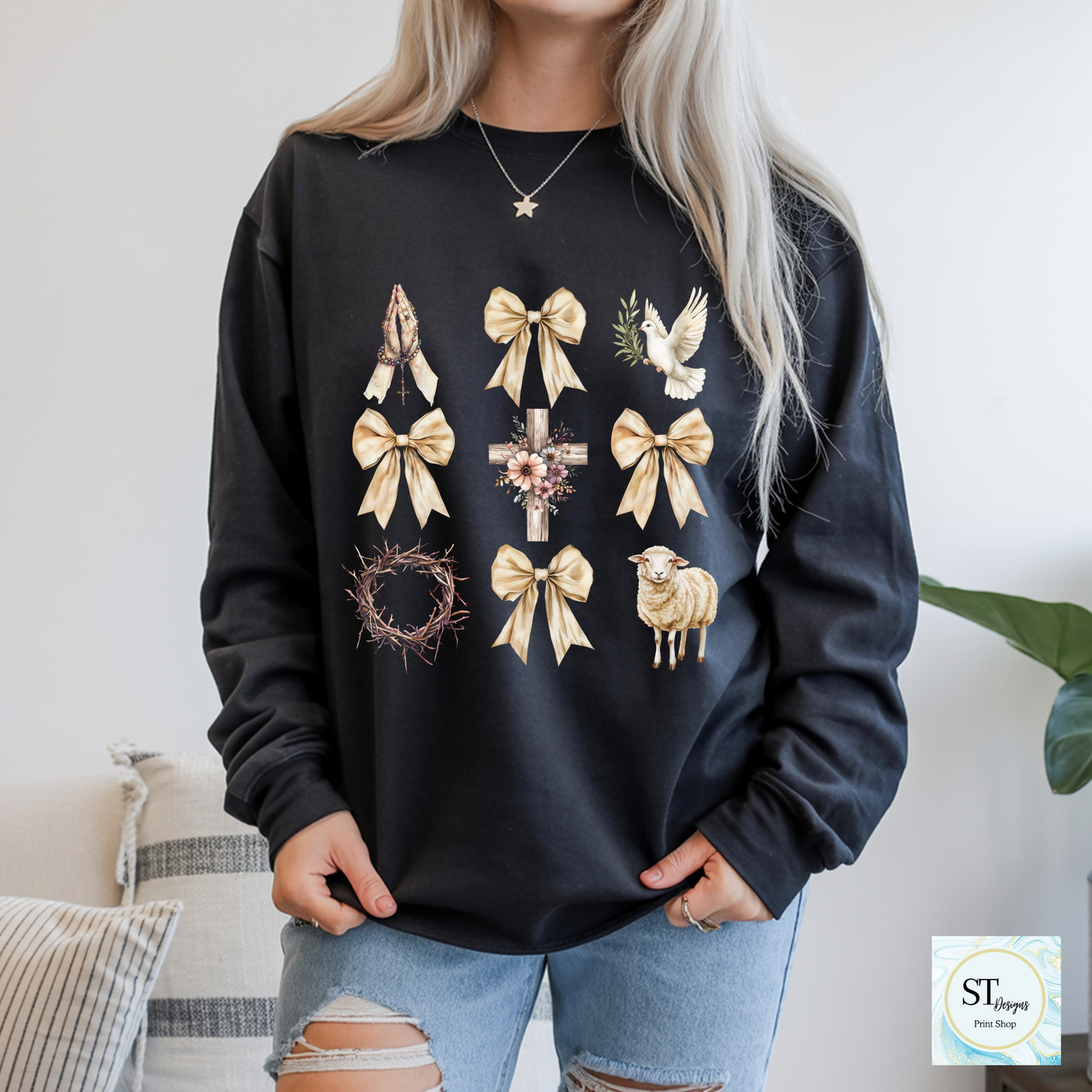 Easter Faith Coquette Bow