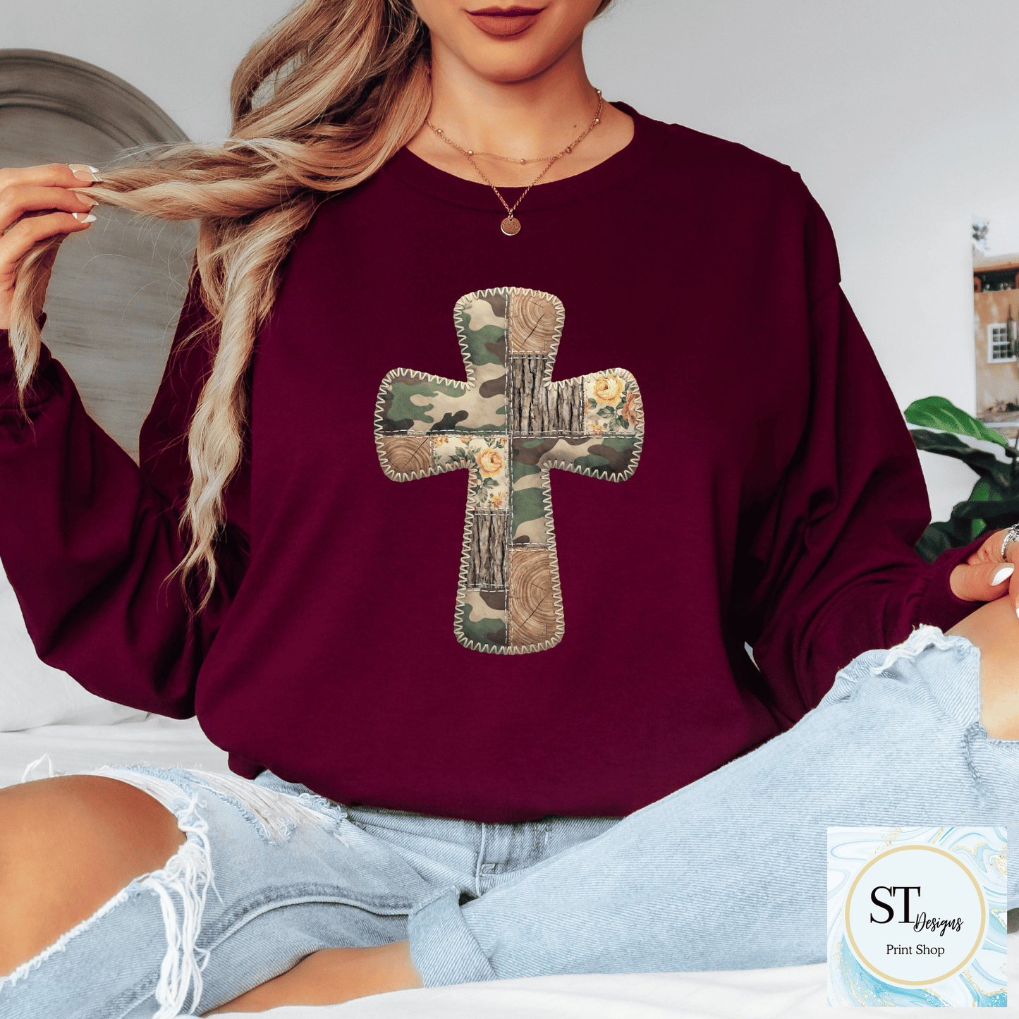 Western Stitched Cross