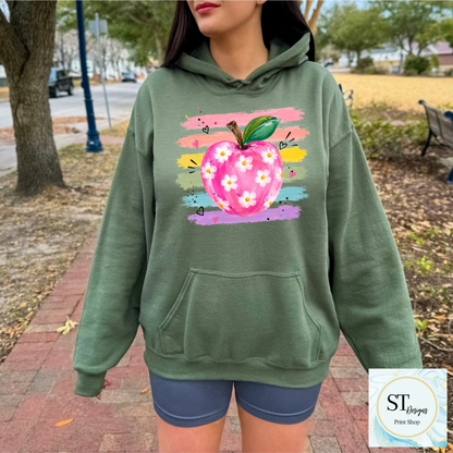 Preppy Teacher Watercolor Apple