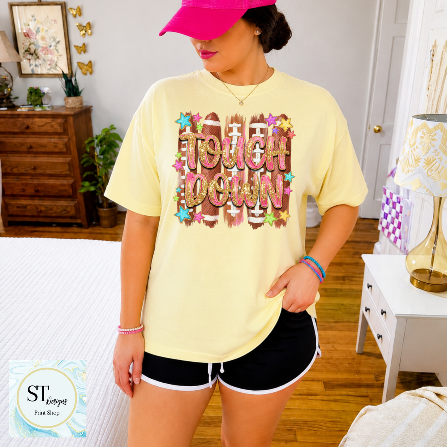 Sparkle Preppy Touchdown Football