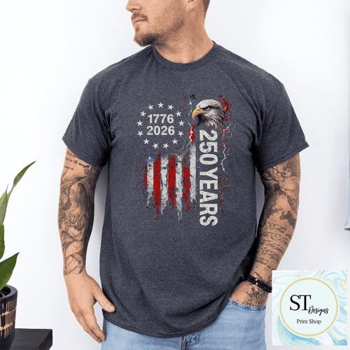 Distressed American Flag & Eagle