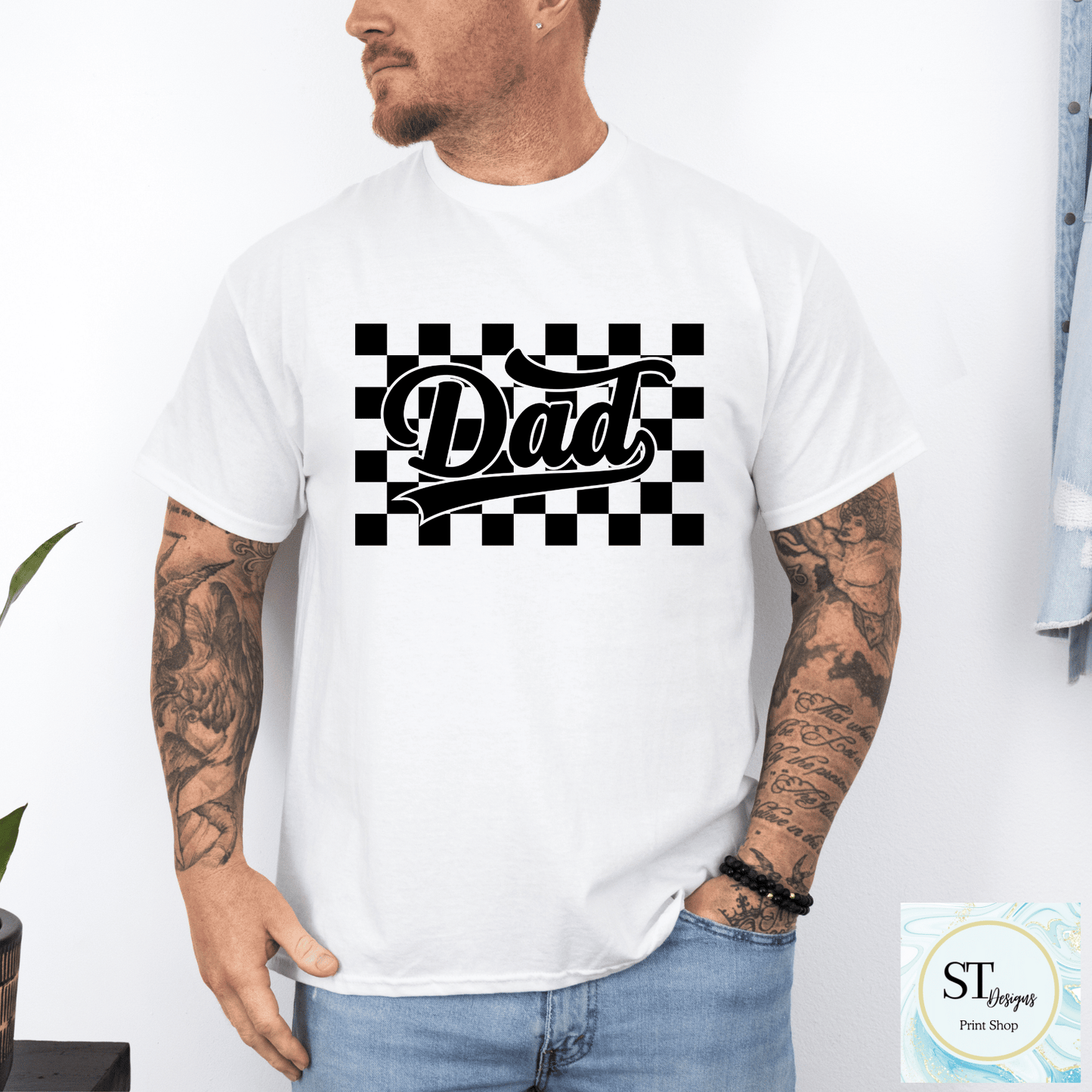 Checkered Dad Black