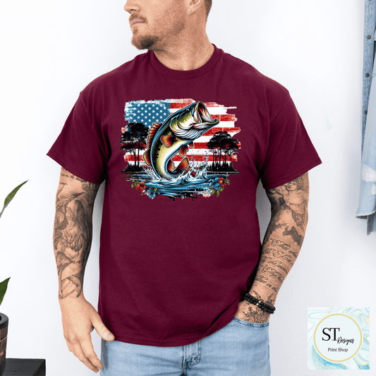 Patriotic Bass Fishing