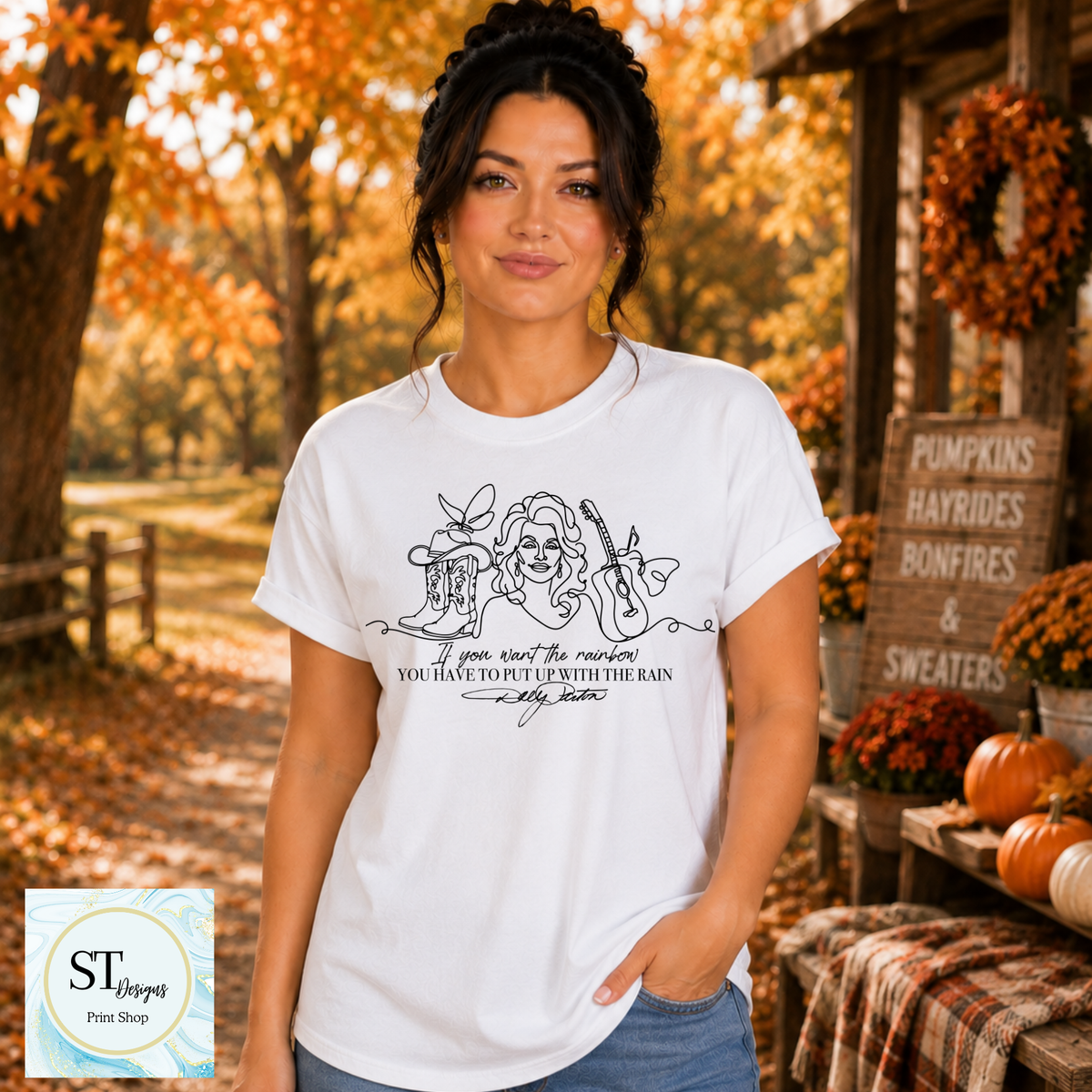Rainbow After the Rain Shirt | Inspirational Dolly Parton