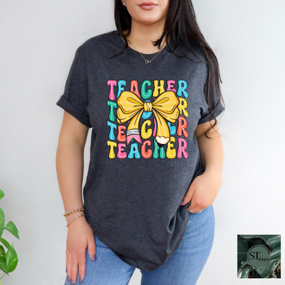 Teacher Pencil Bow