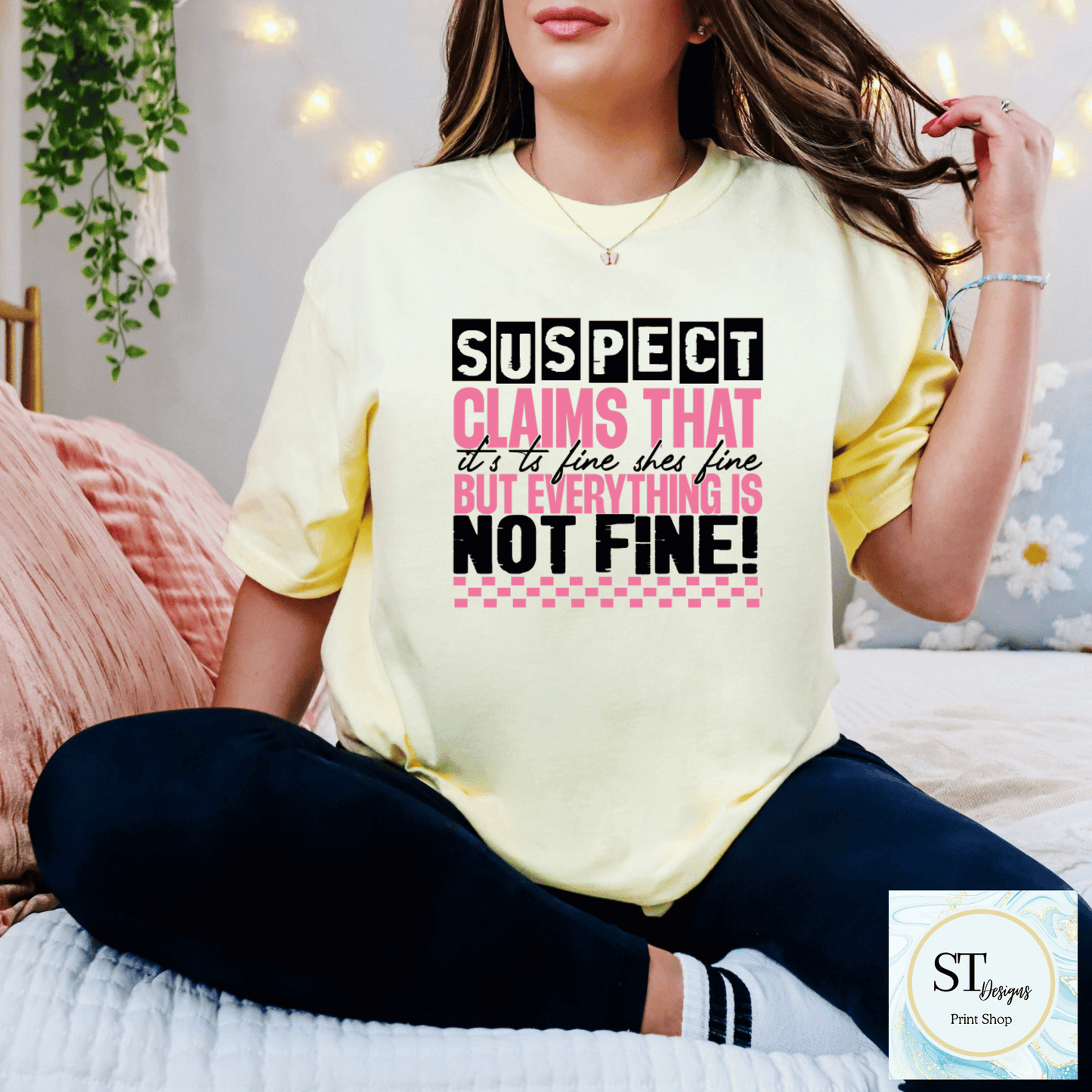 Suspect Claims She's Fine
