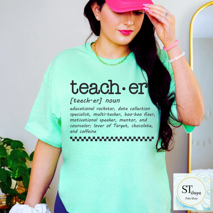 Teacher Definition Crewneck Sweatshirt | Funny Teacher Sweatshirt | Teacher Appreciation Gift | Unisex S-5XL