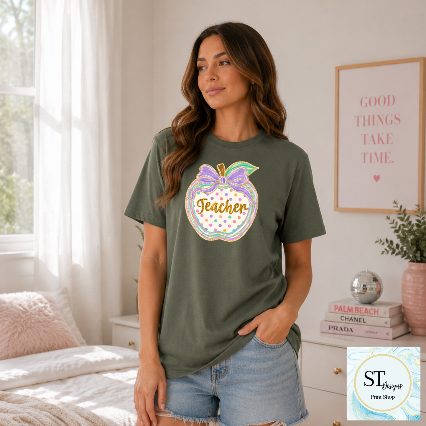 Preppy Teacher Apple
