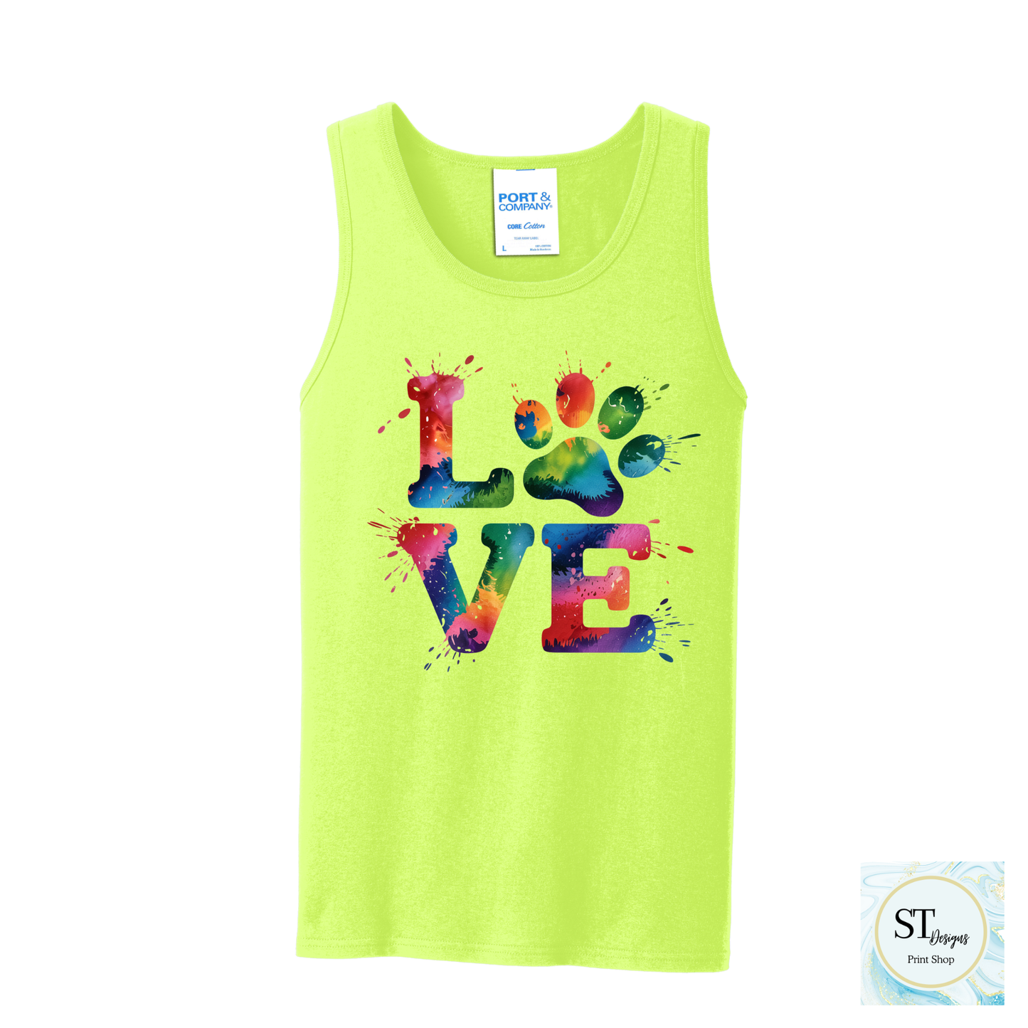 Love TieDye Paw Classic Fit Tank Top