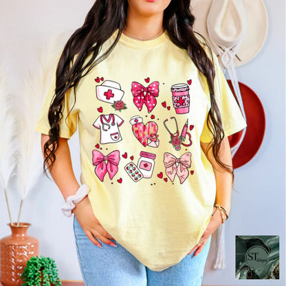 Nurse Collage Hearts and Bows