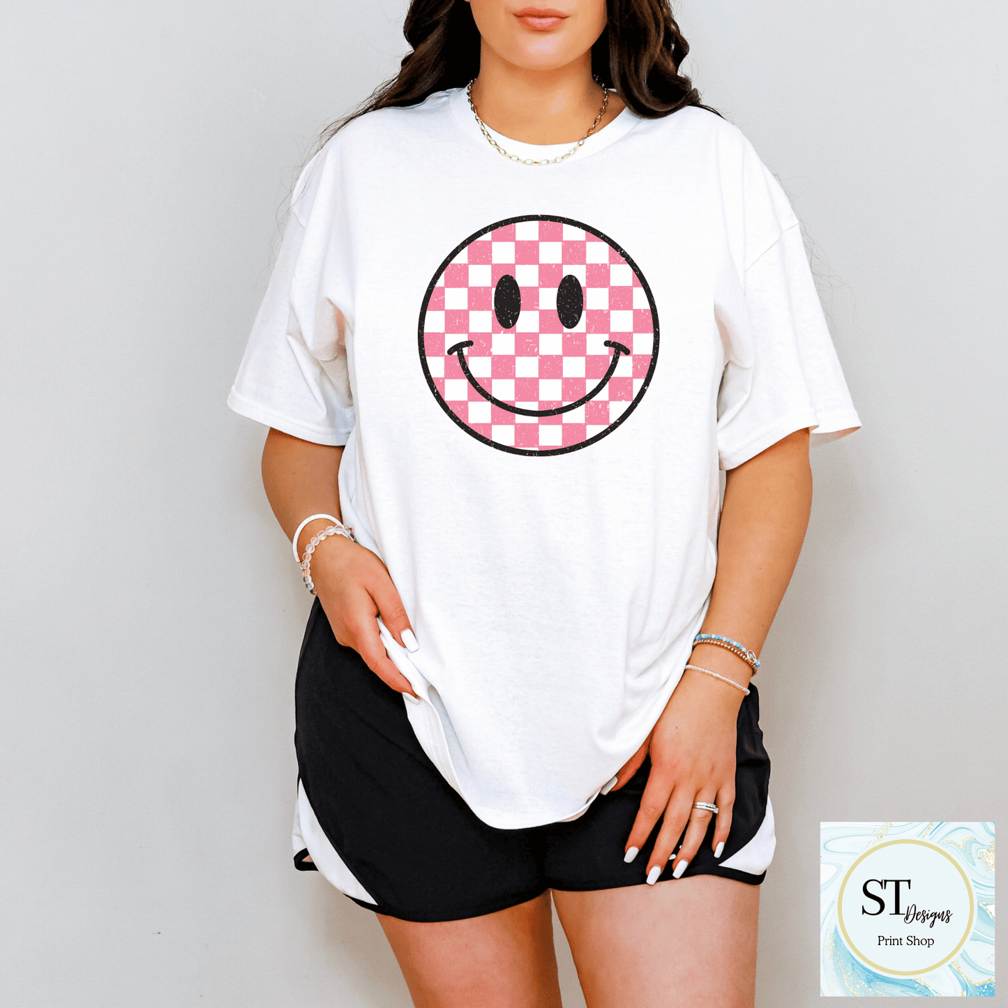 Pink Check Smile