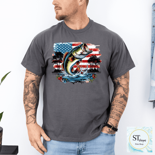 Patriotic Bass Fishing