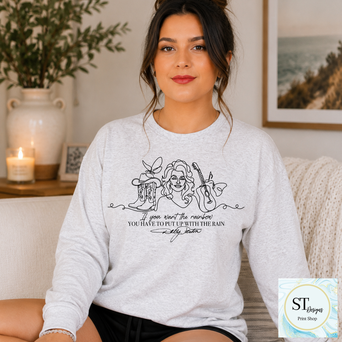 Rainbow After the Rain Shirt | Inspirational Dolly Parton