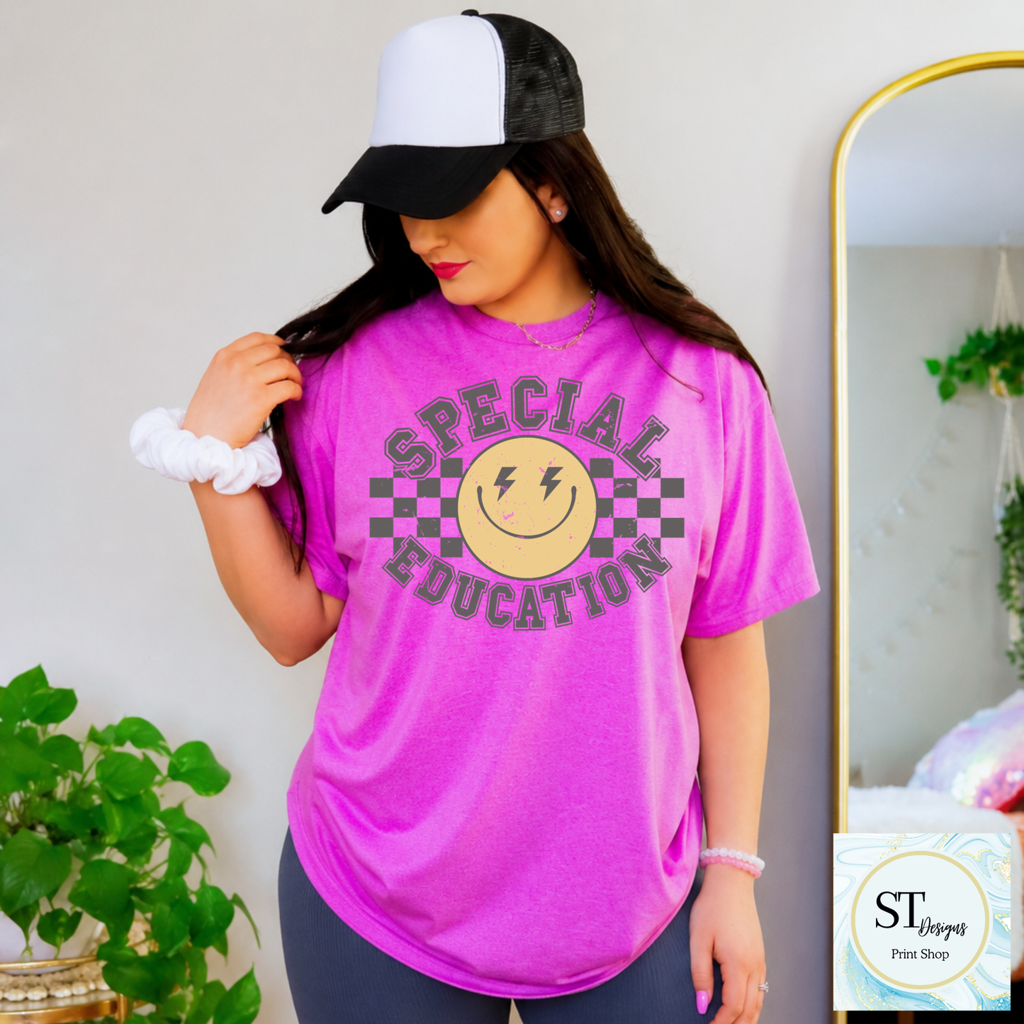 Special Education Smiley Face Teacher Shirt | Retro SPED Teacher Graphic Tee