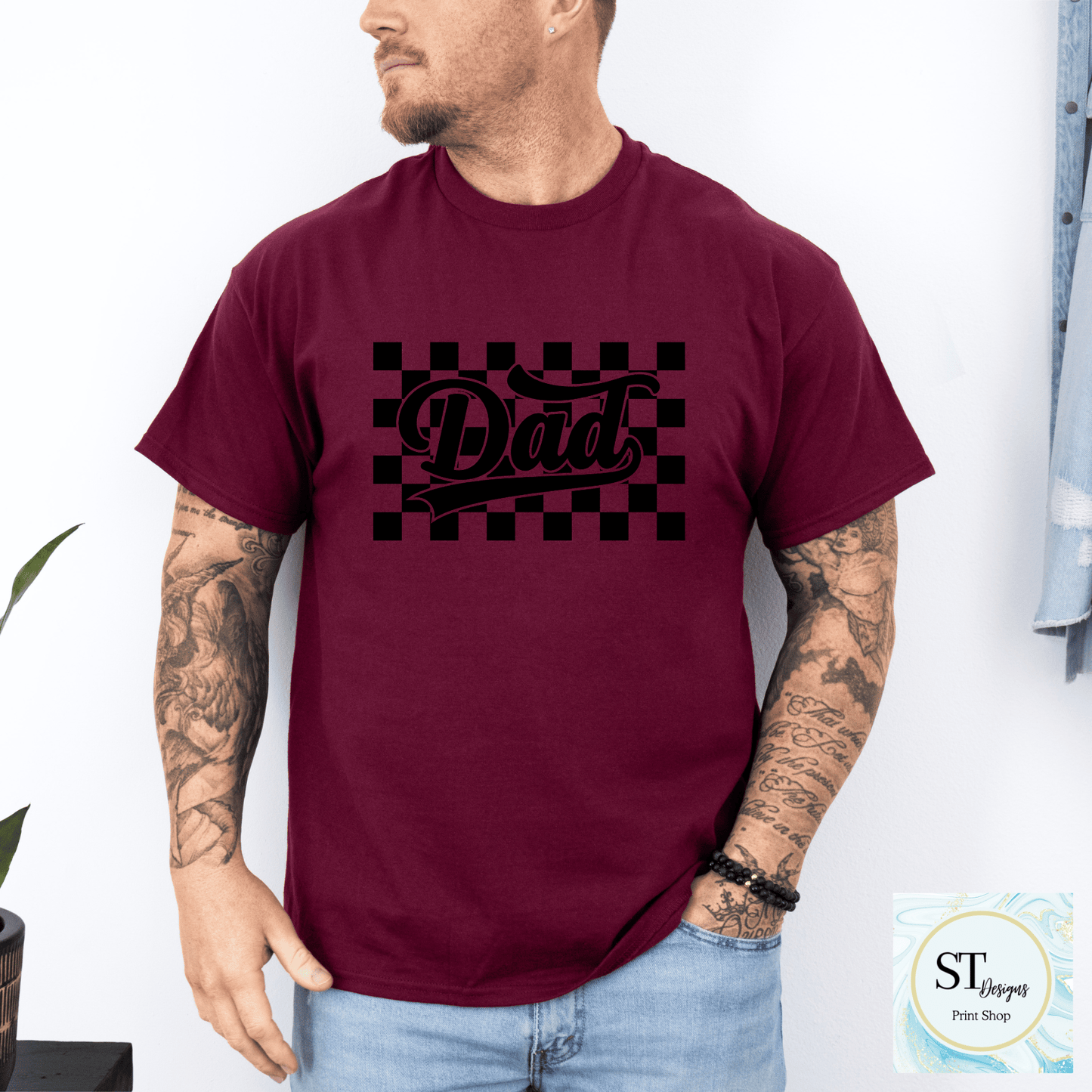 Checkered Dad Black