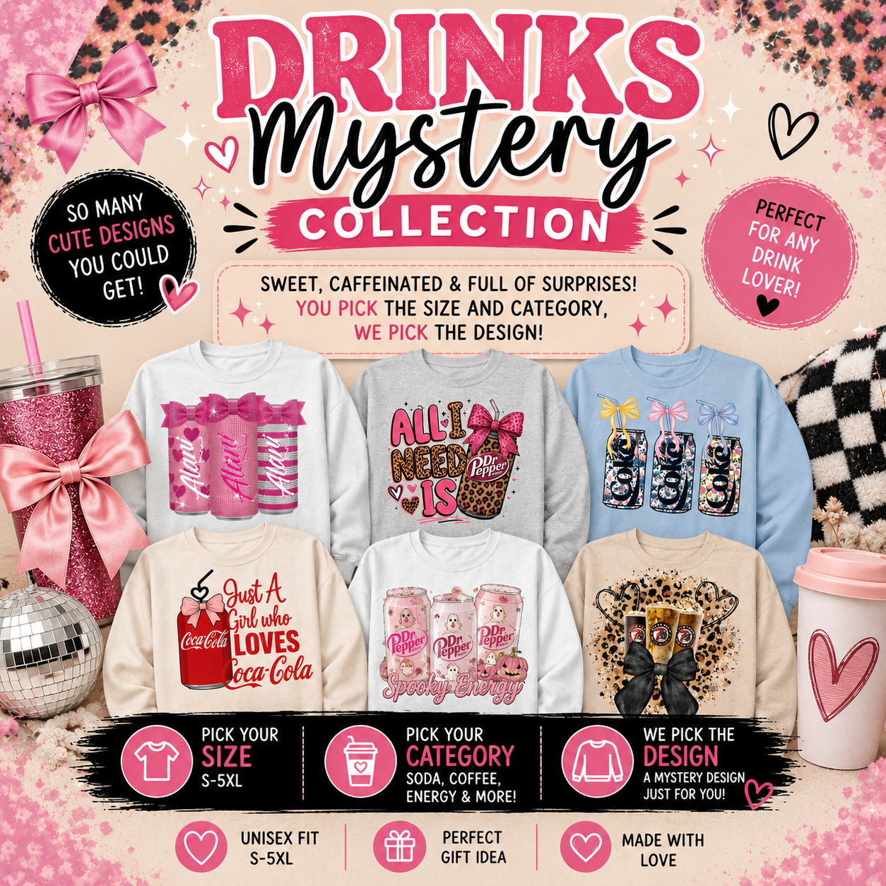 Mystery Drink Shirts | Coffee, Soda & Energy Drink Designs
