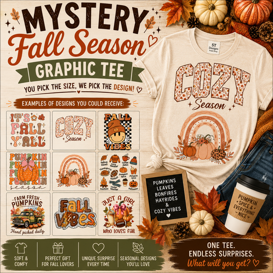 Fall Season Mystery Graphic Collection | You Pick the Size, We Pick the Surprise