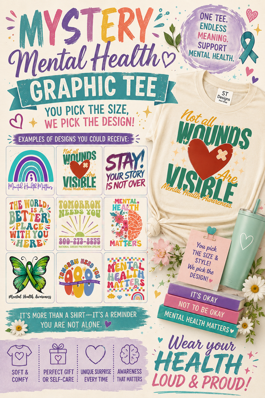 Mental Health Mystery Graphic Collection | You Pick the Size, We Pick the Surprise