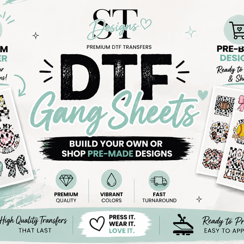 2 Business Day TAT - Custom Ready to Press DTF Gang Sheet