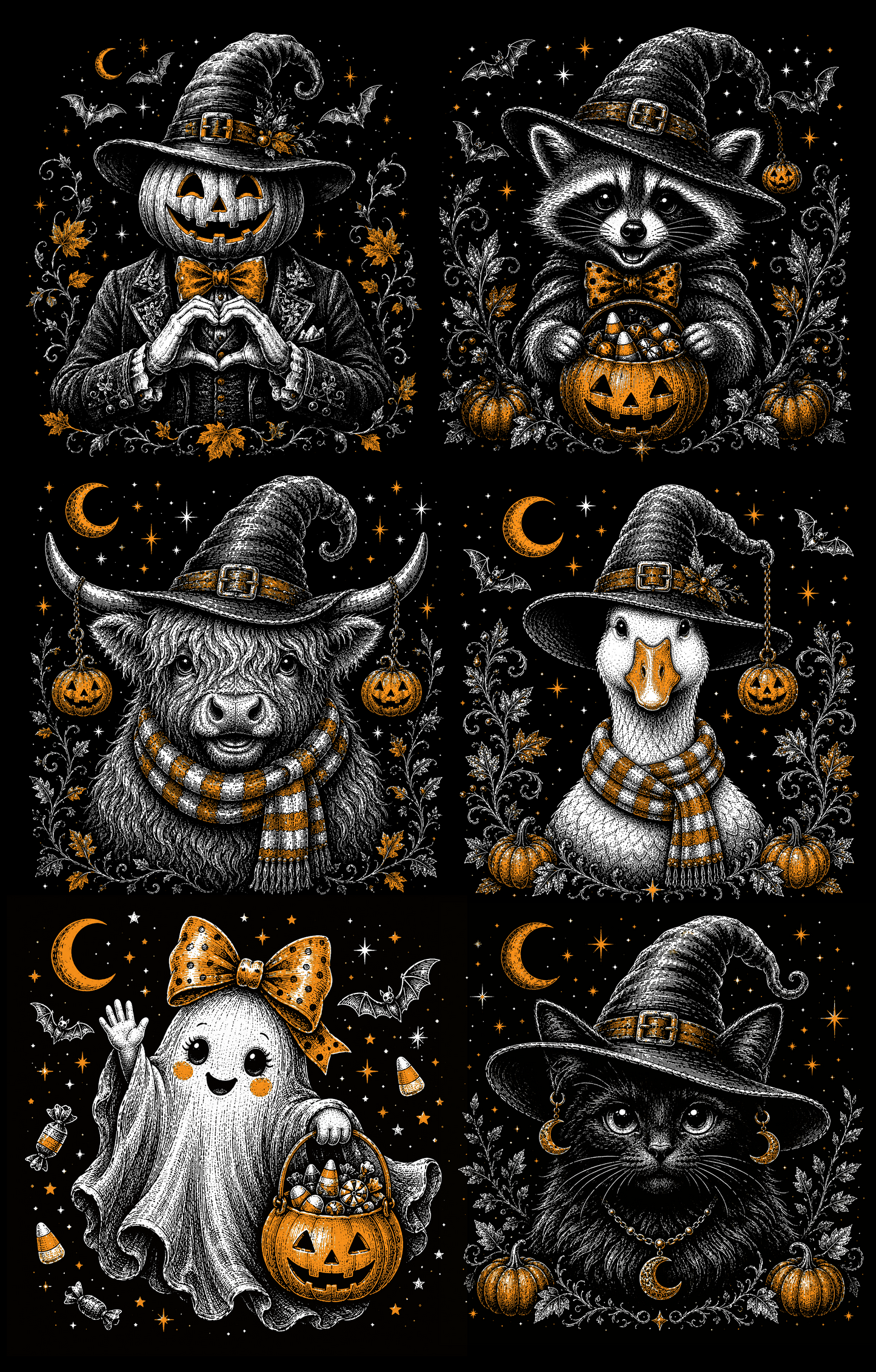 Halloween Halftone Premade 36" Gangsheet