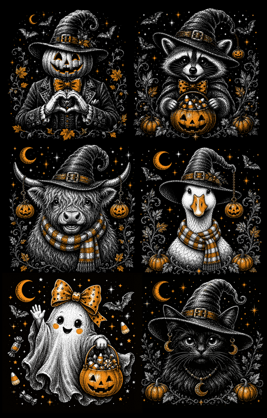 Halloween Halftone Premade 36" Gangsheet