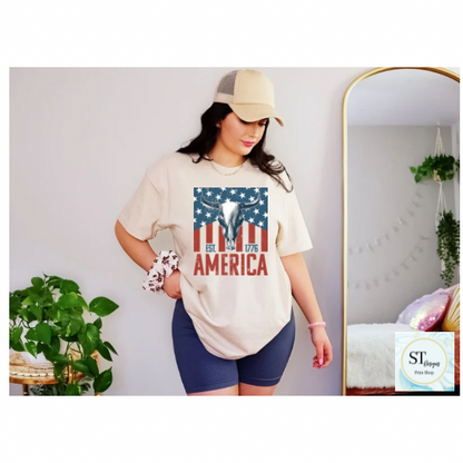 America Bullskull Flag